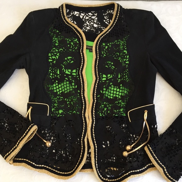 Roberto Cavalli dragon laser cut leather jacket - Picture 2 of 13